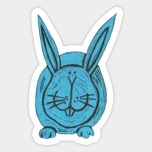 Rabbit, A Big , Fat, Blue Rabbit! Sticker